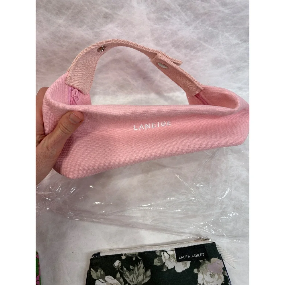 Makeup Bag Lot Estee Lauder Marimekko Clinique Laneige Laura Ashley Cosmetic 4pc